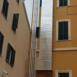 Circuito acqua calda e isolamento canali aria su facciata | ISOLTUBI 2 Srl Roma